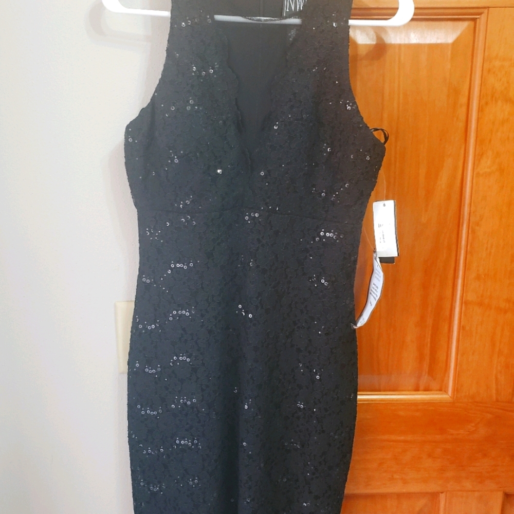 Black dress with sequin detail